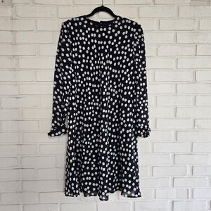 vtg 90s blue white polka dot mini dress Chetta B Sherrie Bicom Peter Noviello